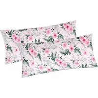 Heubergshop Kissenbezug, (2 Stück), Kissenhülle, 2er Set, 40x80cm - Blumen (KY-Rosen-40x80)