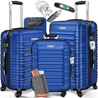 KESSER Kofferset, 4 Rollen, (3 tlg), 3tlg. Hartschalenkofferset Hartschalenkoffer Reisekoffer Set