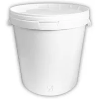Trevendo Putzeimer Leereimer mit Deckel Hobbock 30 Liter weiß, (Leereimer mit Deckel)