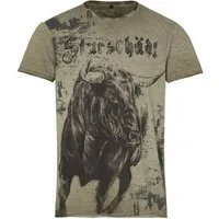 Hangowear Trachtenshirt Trachtenshirt Herren - AUGUSTUS - oliv