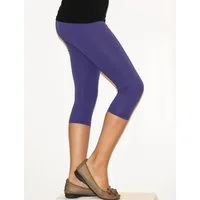 YESET Caprihose Kinder Mädchen Hose Leggings Capri 3/4 blickdicht Baumwolle Violett 14