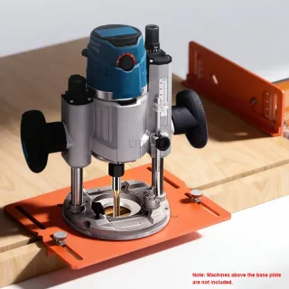 Cutting Machine Base Plate with Dual Scale 210x168mm Aluminum Alloy Circular Saw Bottom Board for Woodworking Bench Groo
