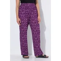 Ulla Popken Schlupfhose Hose Rose grafischer Print weites Bein Elastikbund