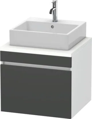Duravit DuraStyle Konsolenwaschtischunterbau wandhängend Graphit & Weiß Matt 600x548x512 mm - DS5310 DS531004918