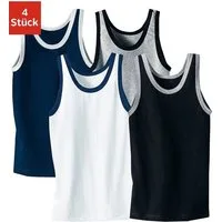 AUTHENTIC LE JOGGER Unterhemd Achseltop (4er Pack) mit tiefem Rundhalsausschnitt, aus Baumwollmischung