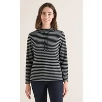 CECIL Langarmshirt mit Tunnelzugband am Kragen