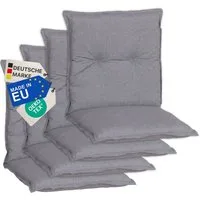 NYVI Sitzauflage Niedriglehner Auflagen 4er Set Barcelona Gartenstuhlauflagen 100x50cm, (4 St), Niederlehner Stuhlauflage Sitzauflage mit Halteband