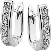 Firetti Paar Creolen Schmuck Geschenk Silber 925 Ohrschmuck Ohrringe, mit Zirkonia (synth)