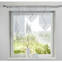 Gardinenbox Scheibengardine (3 St), Stangendurchzug, transparent, 3 er Set HxB 40-60-80x30 cm Dreieck Abschluß