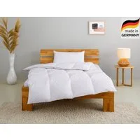 OTTO home Daunenbettdecke + Kopfkissen TAMINS, Bettdecke 135x200 cm und 155x220 cm, 2-tlg., Füllung: 100% Daunen, Bezug: 100% Baumwolle, Set mit Kissen 40x80 cm, 80x80 cm, Sommer, Winter, Made in Germany