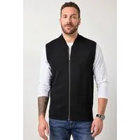 JP1880 Steppweste Weste elastischer Strick Collegekragen Zipper