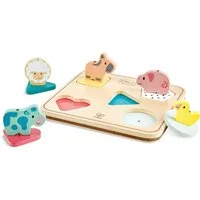 Hape Puzzle Tiergeräuschepuzzle Tom, 12 Puzzleteile, mit Geräuschen