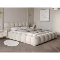 wonello Polsterbett Mira (das Original), Bett mit Bettkasten und Lattenrost – eleganter Boucle-Stoff