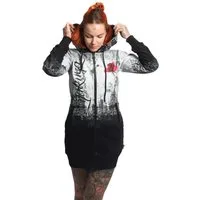 YAKUZA Kapuzensweatjacke Curtain mit lässigen, langen Schnitt