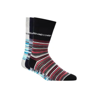 Duck and Cover - "Bilkons" Socken für Herren(3er-Pack) (Schwarz/Grau/Blau)