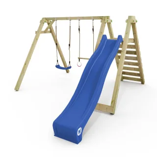 Wickey Smart Swift Schaukelgestell mit Rutsche - Stabiles Klettergerüst für Kinder im Garten - Hochwertige Kinderschaukel - Wickey