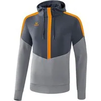 Erima Kapuzenpullover Hoodie Squad (Cotton Touch) grau/orange Herren
