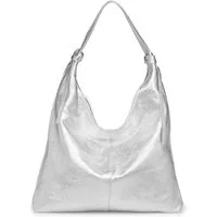 Caspar Schultertasche Lässige Leder Shopper große Damen Tasche - PREMIUM LINE- Modell No.817, leicht, elegant & unempfindlich - 100% Echtleder - Handmade in Italy