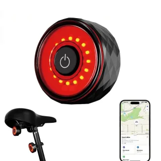 BIKIGHT DW-32 Bicycle Positioning Taillight IPX64 Waterproof Type-C Rechargeable Anti-Lost Locator Tracking Bike Rear Li