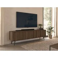 Compleo TV-Schrank Braun 4 Türen PICO, TV-Lowboard mit LED-Beleuchtung, Eiche dunin