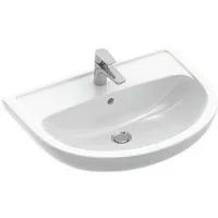 Gustavsberg Waschtisch, Saval 2.0 65 x 48,5 cm weiß mit Hahnloch, mit Überlauf