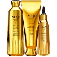 NEQI Haarpflege-Set Diamond Glass Trio, 3-tlg., Komplettpflege für ultimativen Spiegelglanz & Anti-Frizz
