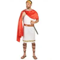 JADEO Kostüm Römischer Kaiser Kostüm Caesar weiss-rot-gold