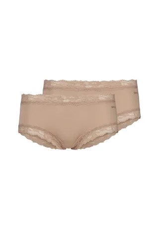 SKINY - Skiny Damen Panty Doppelpack SKINY ADVANTAGE Modal Lace beige - Gr. - 40