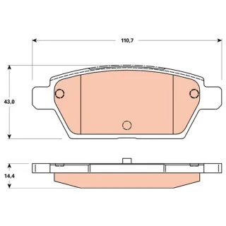 TRW Bremsbel?ge hinten Mazda 6 GG GY 2,3