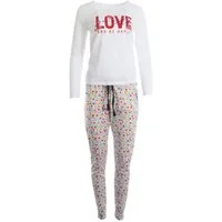 Era&Me Pyjama Damen Pyjama Set Schlafhose + Langarm Oberteil (Schlafanzug Schlafhose + Langarm Oberteil, 2 tlg., Schlafanzug Set) Hoher Baumwollanteil