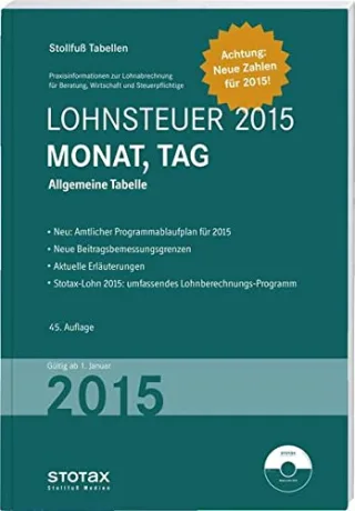 Tabelle Lohnsteuer 2015 Monat Tag - Sonderausgabe Dezember: Allgemeine Tabelle