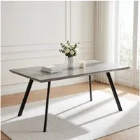 Jiexi Esstisch Moderner Esstisch, 120 cm × 73 cm, Tischplatte aus MDF, stabile Beine