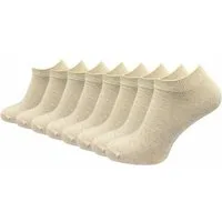 GAWILO Sneakersocken "Natur" für Damen & Herren aus 100% Baumwolle u.a. in weiß & schwarz (8 Paar) ohne drückende Naht über den Zehen - Spitze handgekettelt
