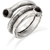 HAZE & GLORY Silberring Onyx Schwarz 925 Sterling Silber
