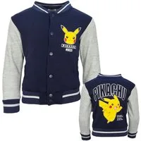 POKÉMON Collegejacke Pokémon Pikachu Kinder Baseballjacke Jungen Jacke mit Druckknöpfen Gr. 98 bis 128