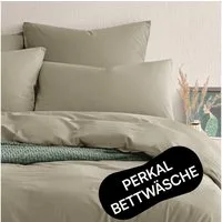 Seralino Bettwäsche Set, Perkal, 2 teilig, 100% Bio Baumwolle, ab gr. 135x200, Perkal, besonders weich & atmungsaktiv, BCI zertifiziert, mit Reißverschluss