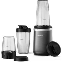 Philips Standmixer HR2767/00 5000 Series, mit ProBlend Plus-Technologie, 1000 W, 3 Becher (700, 500, 300 ml), kompaktes Design, Schwarz/Edelstahl