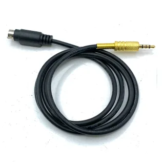 Radio Audio PTT Adapter Cable Mini DIN 6 to 3.5mm Radio Sound Card Connection Cable Suitable for YAESU FT-891/857/817/99
