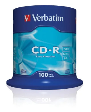 Verbatim 100 x CD-R | 43411 | 700 MB (80 Min) 52x