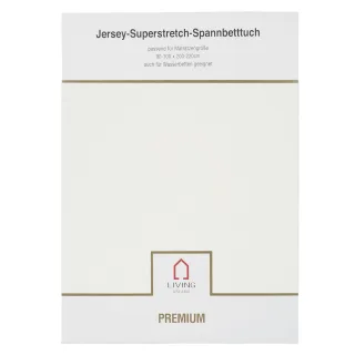 LIVING DREAMS - Jers.Elasthan-Spannbet.PREMIUM natur 200 - Gr. - 100