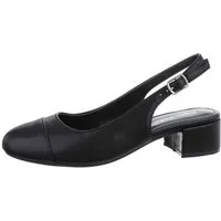 Ital-Design Damen Abendschuhe Elegant Schnürpumps Blockabsatz Schnür- & Riemchenpumps in Schwarz