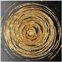 OTTO home Leinwandbild Black and Gold, Abstrakt, Formen, Kunst, Modern (1 St), Akustikbild mit sehr guten Schallabsorptions-Eigenschaften