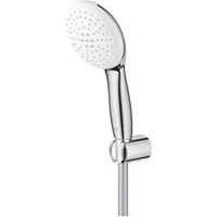 Grohe Duscharmatur Tempesta 110 Duschkopf Handbrause mit Wandhalter und 125 cm Schlauch ShockProof Silikonring schützt vor Beschädigung