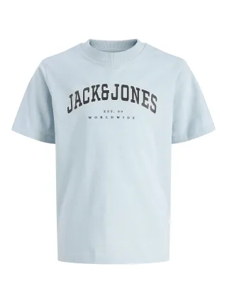 JACK&JONES - JJECALEB VARSITY TEE SS O-NECK NOOS JNR Celestial Blue - Gr. - 140