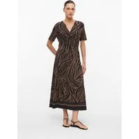 s.Oliver Midikleid Kleid Midi-Wickelkleid aus Viskosemix