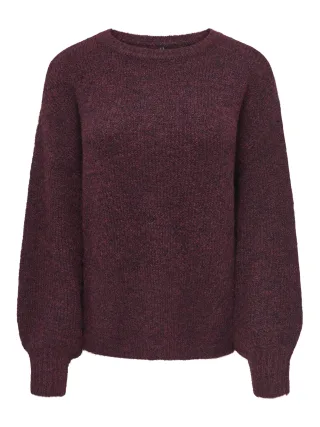 ONLY - ONLNELLIE LS O-NECK KNT NOOS Winetasting - Gr. - M