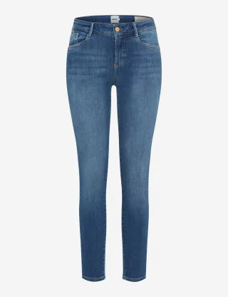 Brax Damen Five-Pocket-Hose Style ANA USED REGULAR BLUE, denim blau regular, Gr. 38K