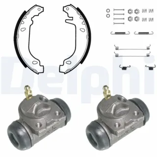 Delphi Bremsbacken vormontiert hinten Renault 21 9 Rapid Super