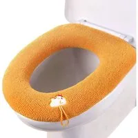 Zaewry Dusch-WC-Sitz 2 Stück Toilettensitzbezug Waschbar mit Griff weiche WC Deckelbezug