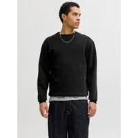 Jack & Jones Sweatshirt JJEBRADLEY mit Rippbündchen für Alltag und Freizeit Materialmix, relaxed fit